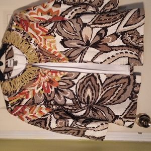 Chico's beautiful colorful lined jacket size 2